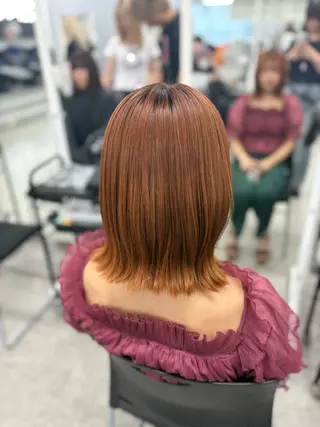 ミディアム カラー ヘアアレンジ 愛されガーリーヘア 🏹maika🪽のヘアスタイル