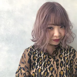 ミディアム カラー ORIKA 美容室のヘアスタイル