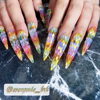 ロング ネイル クロキ 。のネイルデザイン