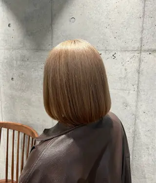 ミディアム カラー 透明感カラー/ベージ ュ/HIKARU🌿のヘアスタイル