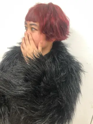 ショート カラー ヘアアレンジ イシカワ エリナのヘアスタイル