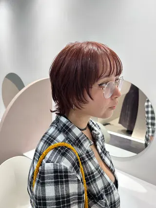 ショート カラー ブリーチ縮毛矯正 ／髪質改善／KEIのヘアスタイル