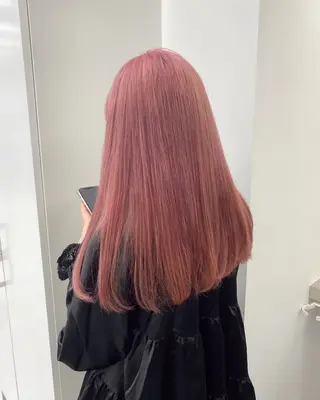 ロング カラー ヘアアレンジ トレンドモテカラー 🩷色落ちまで可愛くのヘアスタイル