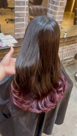 ロング カラー ACROあべの店所属・艶カラー/インナー /グラデ/大西小百合のヘアスタイル