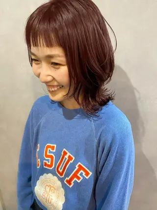 ミディアム ハイトーンカラー🍑 心斎橋のヘアスタイル