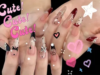 ロング タ ナのネイルデザイン