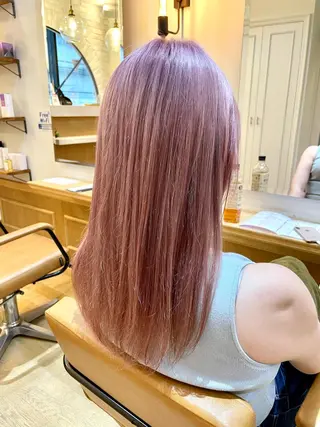 セミロング カラー ✨シルクストレート✨ 美髪髪質改善Yukiのヘアスタイル