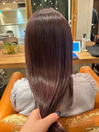 ロング カラー 髪質改善カラー ベージュ🤎YUMEのヘアスタイル