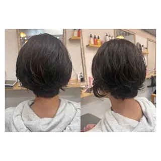 ショート レイヤーカット・ 縮毛矯正 星野のヘアスタイル