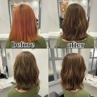 セミロング カラー 髪質改善縮毛矯正 kosuke_IJKのヘアスタイル