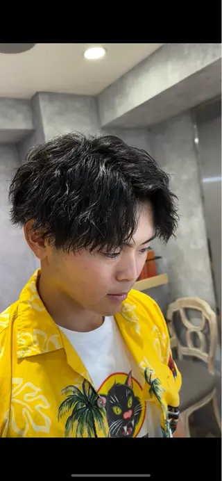 ショート パーマ メンズ RAYS NAGOYA所属・RAYSNAGOYA 雅也のヘアスタイル