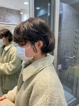 ショート カラー パーマ Aujuaソムリエ ❤️‍🔥今吉 晃太のヘアスタイル