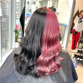 ロング カラー ヘアアレンジ 🧸ハイトーン🧸 ゆっきー🧸のヘアスタイル