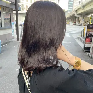 ミディアム カラー 髪質改善 Noe心斎橋店のヘアスタイル