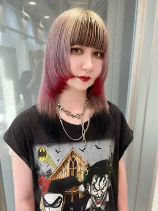 ミディアム レイヤーカット⭐️ ブリーチ桑原 日花理のヘアスタイル