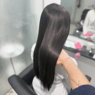 ロング Yuzu️🫧AO/ ハイトーン／韓国ヘアのヘアスタイル