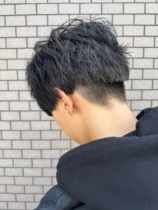 ショート メンズ パーマ/ハイトーン /吉田眞のヘアスタイル