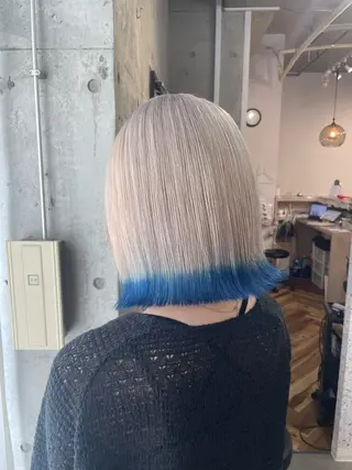 ミディアム カラー lani hair salon所属・SHOTO ハイトー ン/デザインカラーのヘアスタイル