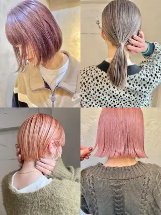 ミディアム カラー 暖色カラー/ブリーチ /かしむらゆうかのヘアスタイル