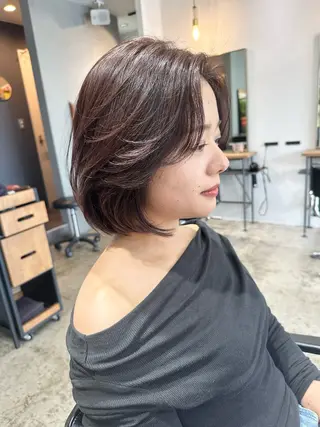 ミディアム カラー un.所属・un. aiのヘアスタイル