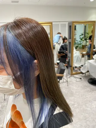 カラー ブリーチカラー ボブカット🫧のヘアスタイル