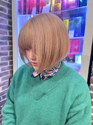 ミディアム 酸性ストレート 🤍🎀honokaのヘアスタイル