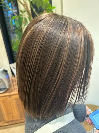 カラー 丸みボブ/メンズ /大山杏奈🌙のヘアスタイル