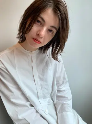 ミディアム パーマ カラー CEINE+ officialのヘアスタイル