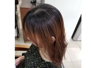 セミロング カラー ラカリテ所属・渋谷 りなのヘアスタイル