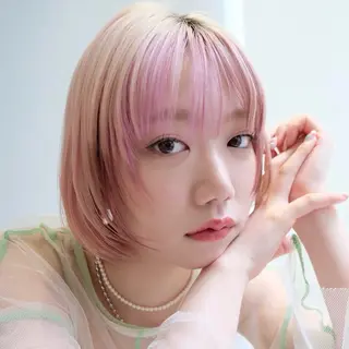 ショート カラー ヘアアレンジ ねいろ/ カラーモデル募集中のヘアスタイル