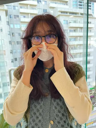 セミロング カラー パーマ レイヤー/似合わせ TAKUYAのヘアスタイル