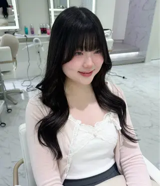 ロング カラー ParveMix🎀 稲垣詞葉のヘアスタイル