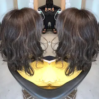 ミディアム カラー 大久保 隆蔵のヘアスタイル