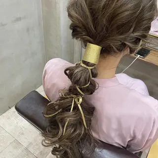 ロング まつパ・ヘアセット ♡Chinami♡のマツエク・マツパデザイン