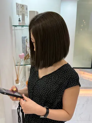 ミディアム カラー ともか 名駅/ワンカラーのヘアスタイル