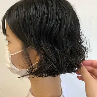 ミディアム パーマ 伊藤ゆかり/髪質改善 /透明感カラーのヘアスタイル