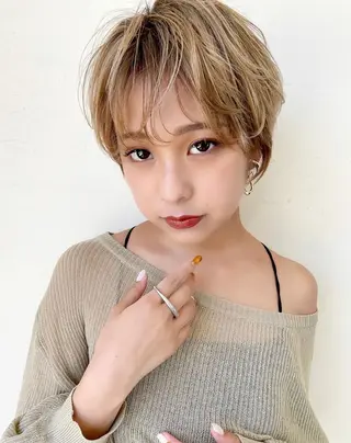 ショート happiness西大寺店所属・ショートショートボブ うるはのヘアスタイル