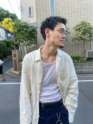 メンズ cie所属・ボブ/ミニボブ 透明感カラーkadoのヘアスタイル