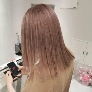 ミディアム Luisハイライト　 喜連瓜破、髪質改善のヘアスタイル