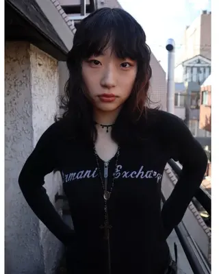 ミディアム カラー パーマ 金尾 凜のヘアスタイル