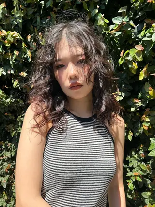 パーマ ヘアアレンジ ayano🍒パーマ 暖色カラーのヘアスタイル