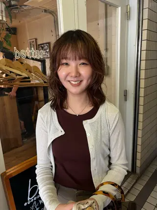 ミディアム パーマ kaito パーマ募集！🔵のヘアスタイル