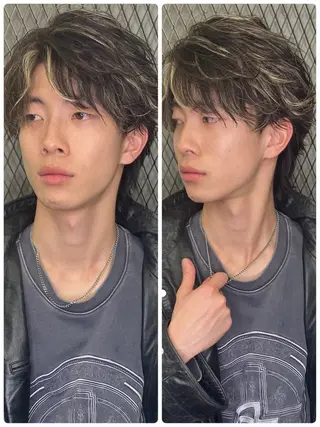 ショート メンズ センターパート メンズカット町田佑人のヘアスタイル