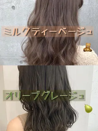 カラー 透明感カラー 山中のヘアスタイル