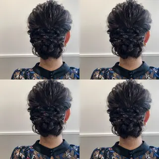 ミディアム ヘアアレンジ SALOWIN所属・小栗 麻衣のヘアスタイル