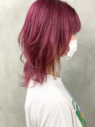 セミロング カラー ブームボックス所属・🐝ハイトーンカラー hachi🐝のヘアスタイル