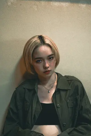 カラー ミディアム 片岸 信征のヘアスタイル