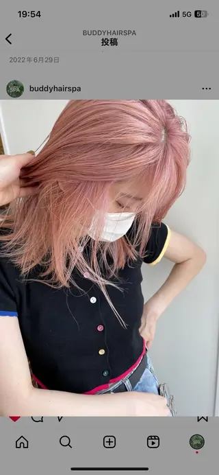 ミディアム カラー トヨシマ シュウトのヘアスタイル