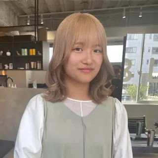 ミディアム カラー 🌷ケアブリーチ /透明感/れい🌷のヘアスタイル