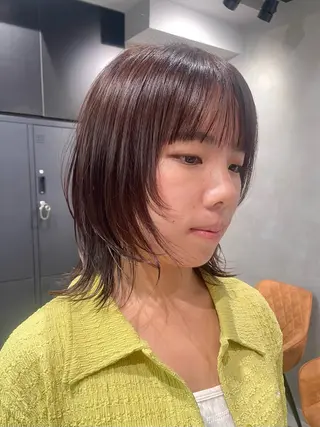 ミディアム カラー 暖色レイヤー 🥀REIRIのヘアスタイル